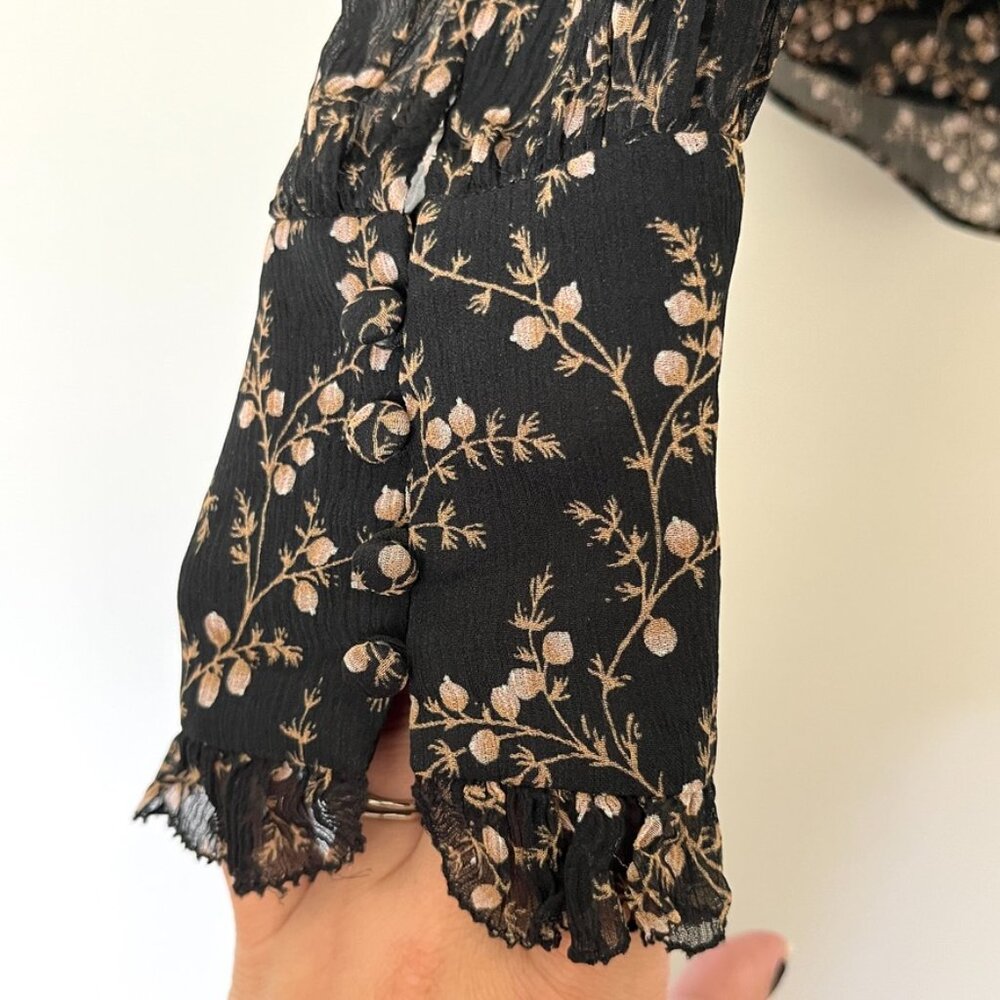 Jonathan Simkhai Blouse Size Medium Button Up Flo… - image 4